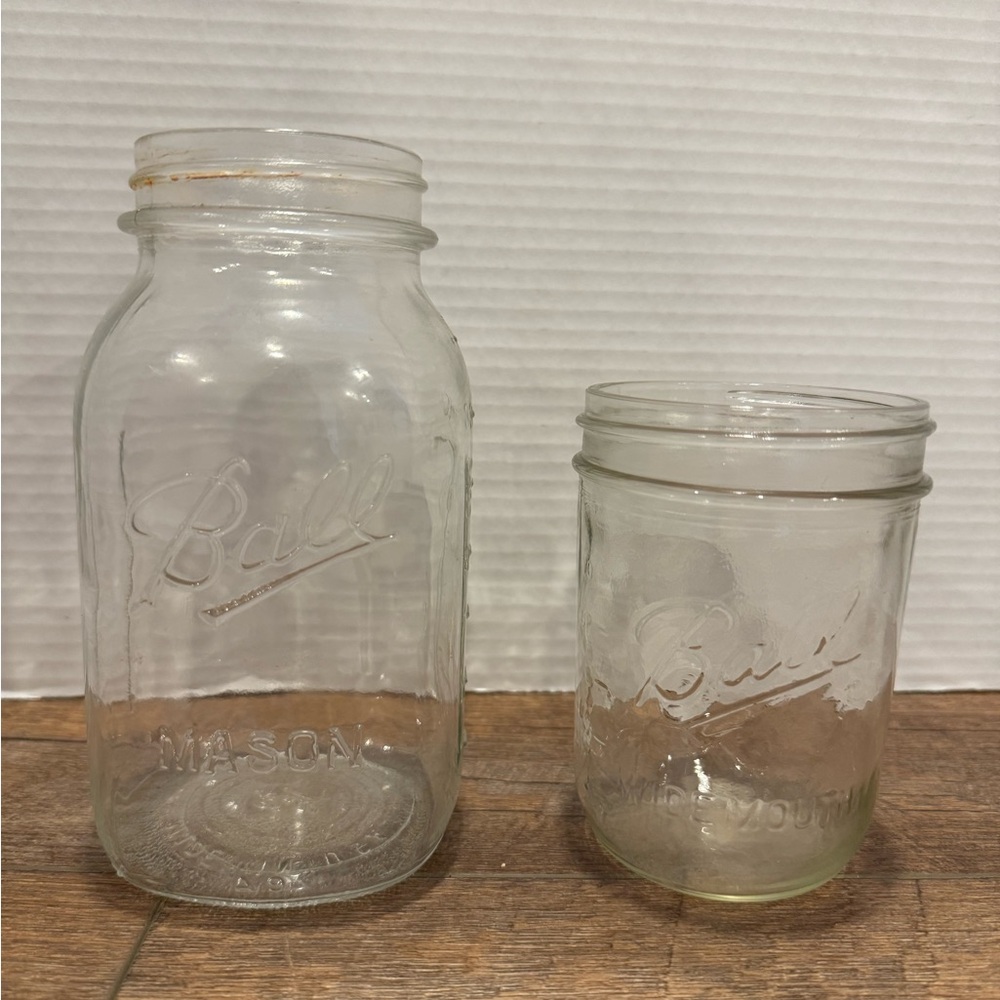 Clear Glass Mason Jars Set